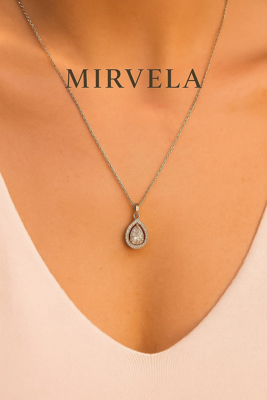 MİRVELA GÖZYAŞI IŞILTISI KOLYE