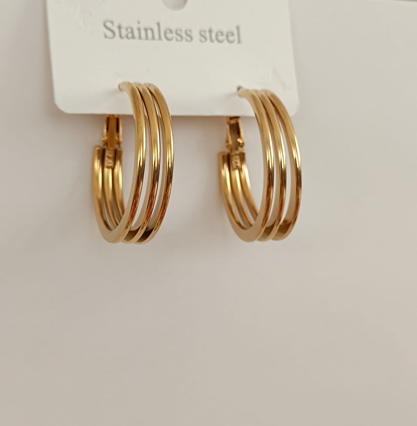TRİNİTİ GOLD - ÜÇLÜ HALKA KÜPE